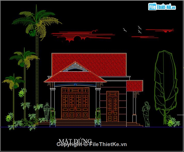 File cad nhà 1 tầng,bản vẽ nhà 1 tầng,cấp phép xây dựng,bản vẽ nhà
